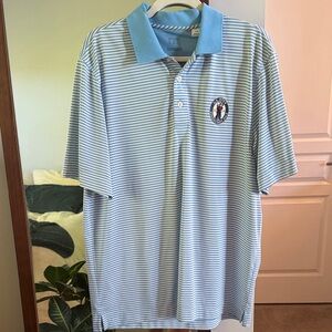 Cutter & Buck Light Blue and White US Open Polo
